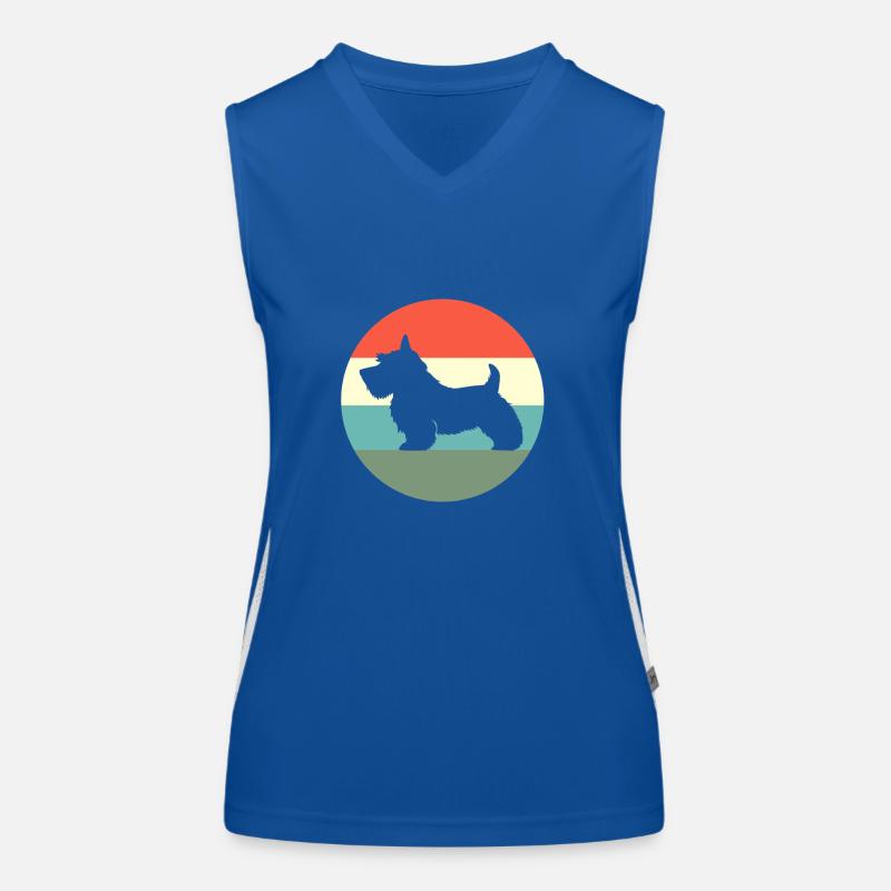 Scottish Terrier Funktionelles Kontrast-Tank Top für Frauen