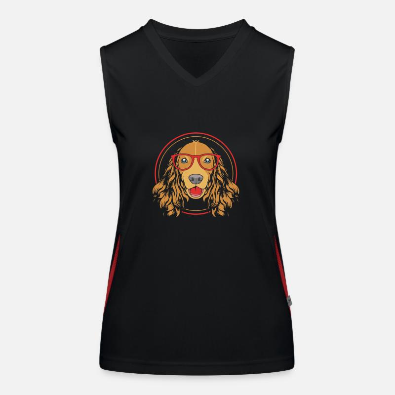 Cocker Spaniel Funktionelles Kontrast-Tank Top für Frauen