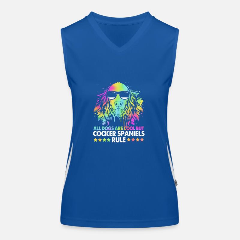 Cocker Spaniel Funktionelles Kontrast-Tank Top für Frauen