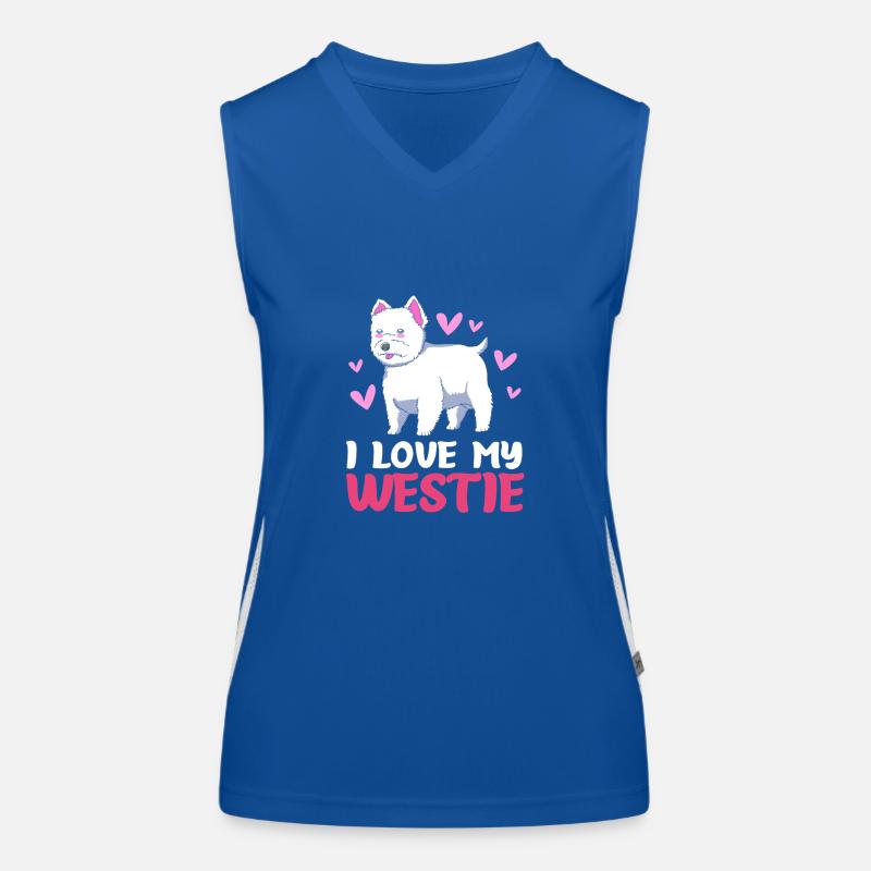 West Highland Terrier Funktionelles Kontrast-Tank Top für Frauen