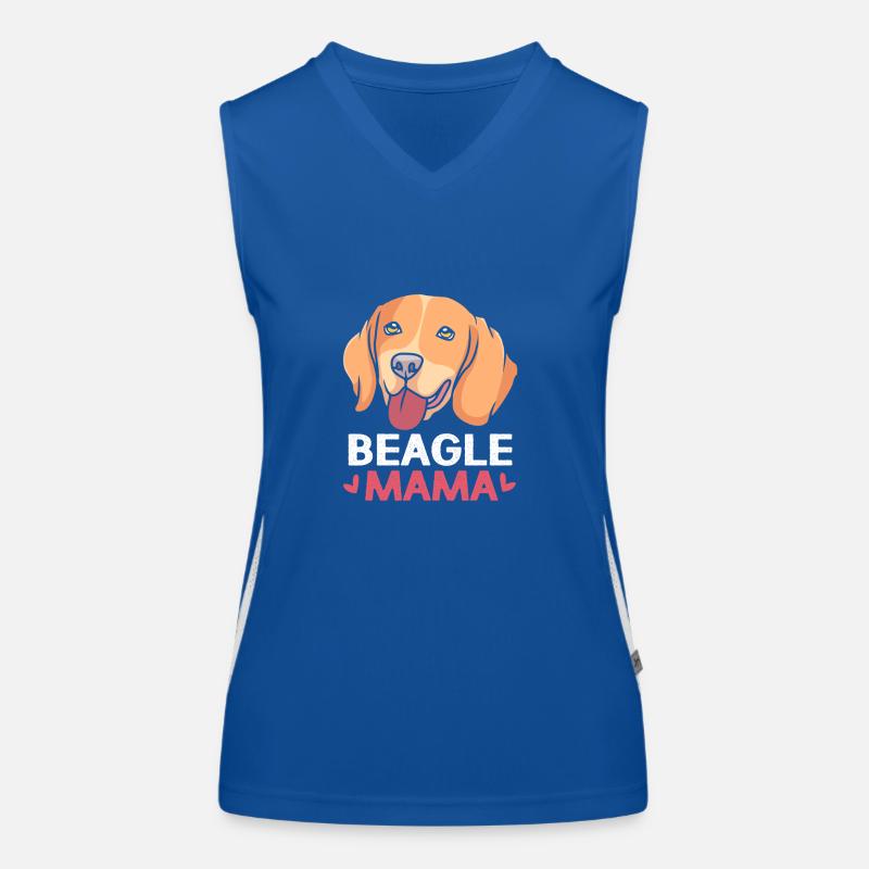 Beagle Maman Maman Chien Maman Débardeur respirant contrasté Femme