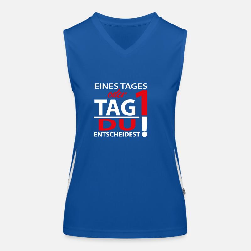 Eines Tages oder Tag 1 - Du entscheidest! Funktionelles Kontrast-Tank Top für Frauen