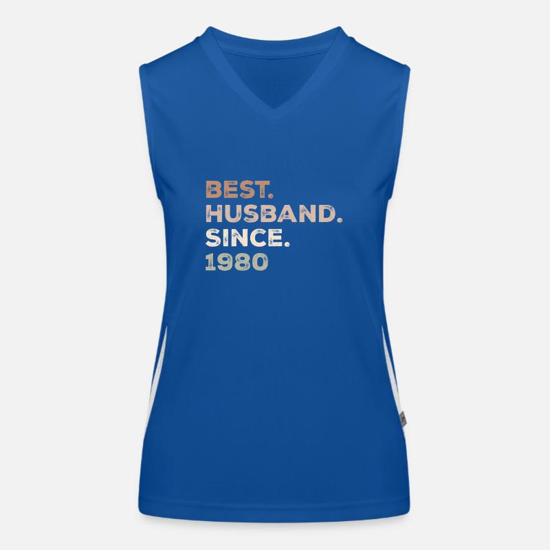 Bester Ehemann seit 1980 Jubiläumsgeschenk Funktionelles Kontrast-Tank Top für Frauen