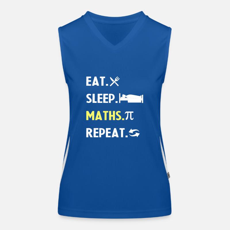 Eat Sleep Math Repeat Women's Functional Contrast Tank Top