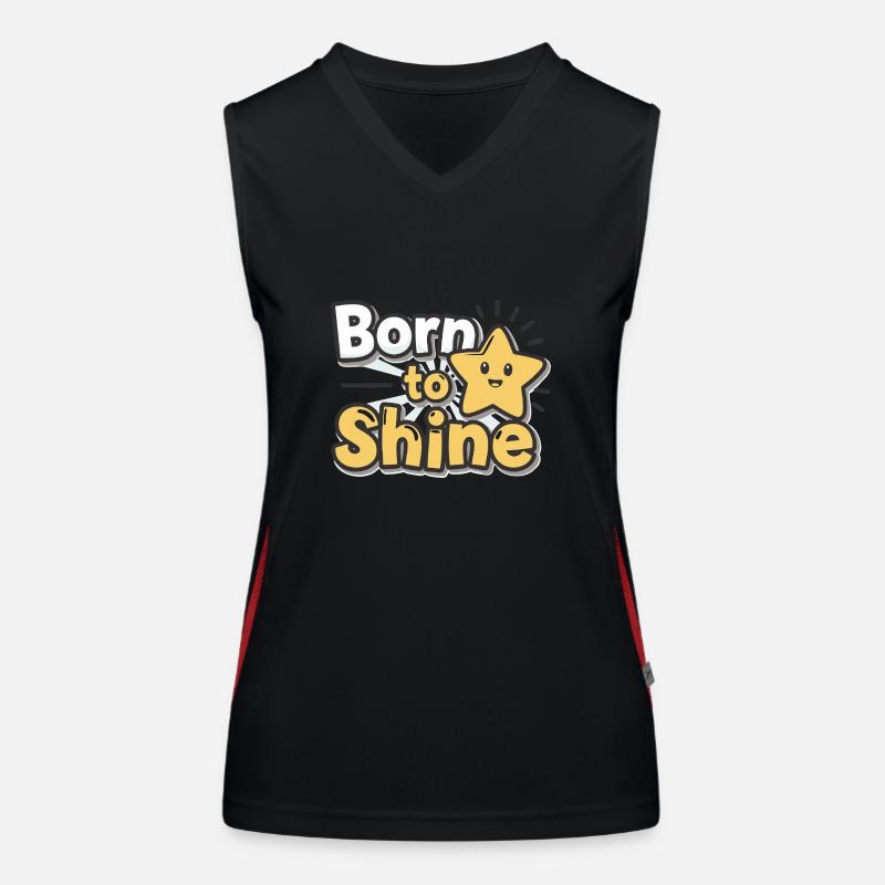 Born to Shine – Strahlender Stern Funktionelles Kontrast-Tank Top für Frauen