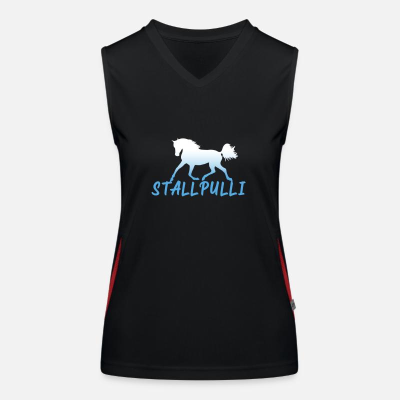 Stallpulli Pferd Reiten Reitstall Reiterhof Stall Funktionelles Kontrast-Tank Top für Frauen