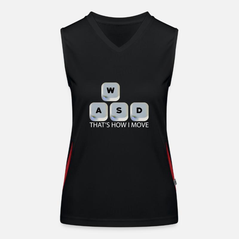 WASD Gaming Gaming Video Game, PC, Computer Women's Functional Contrast Tank Top