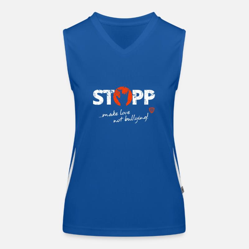 Stop - blanc Débardeur respirant contrasté Femme