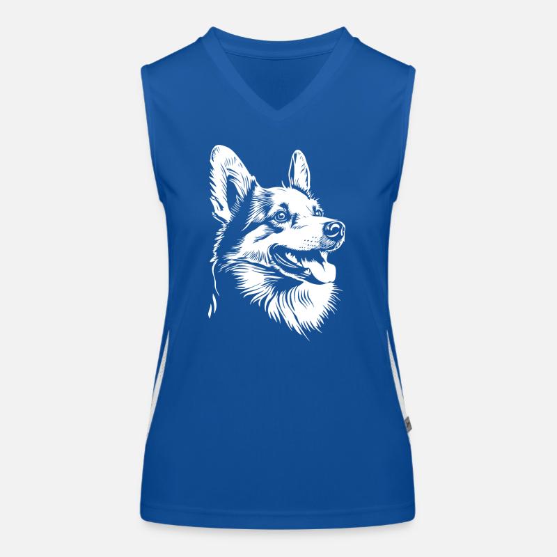 Corgi - Fan de chien Débardeur respirant contrasté Femme