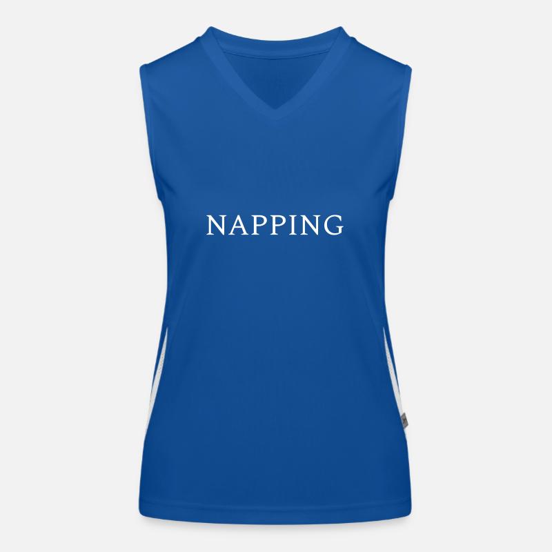 Funny sarcastic nap slogan, gift for tired parents Women's Functional Contrast Tank Top