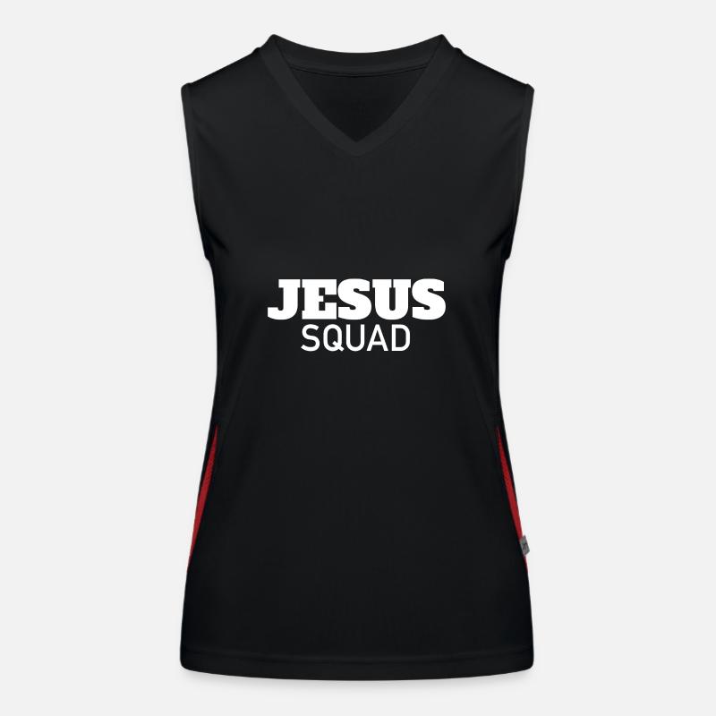Jesus Squad - Ich liebe Jesus Funktionelles Kontrast-Tank Top für Frauen