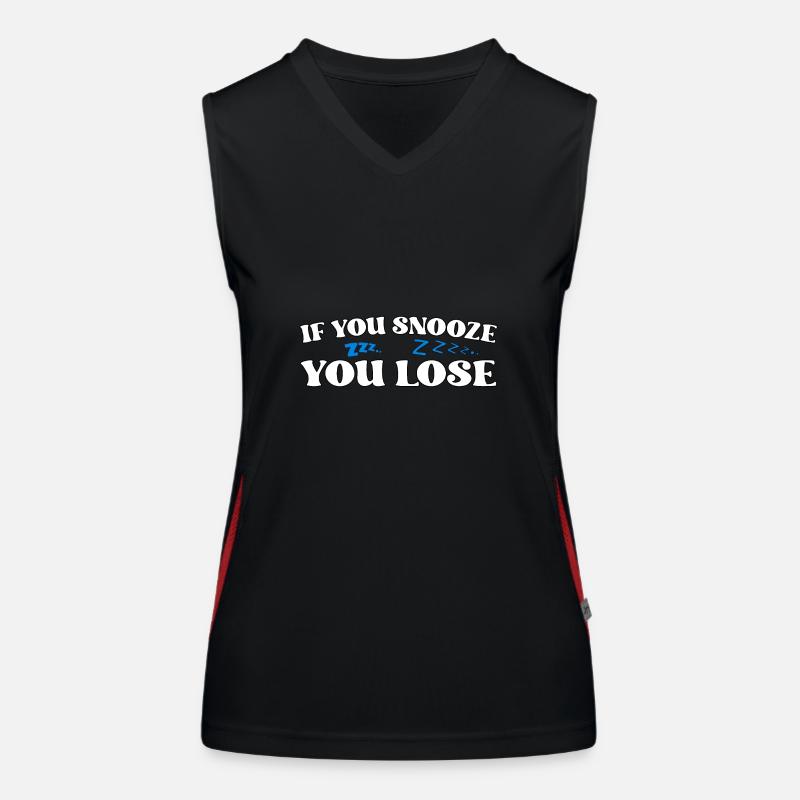 Si vous dormez, vous perdez Débardeur respirant contrasté Femme