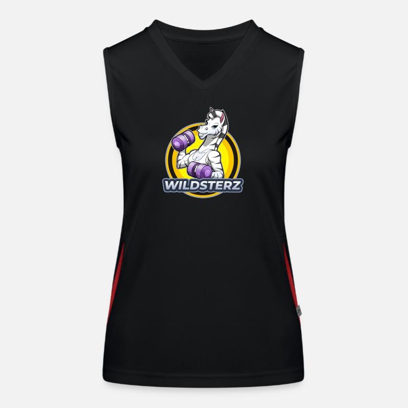 Wildsterz - Zebra Funktionelles Kontrast-Tank Top für Frauen