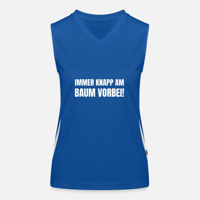 Immer knapp am Baum vorbei Funktionelles Kontrast-Tank Top für Frauen
