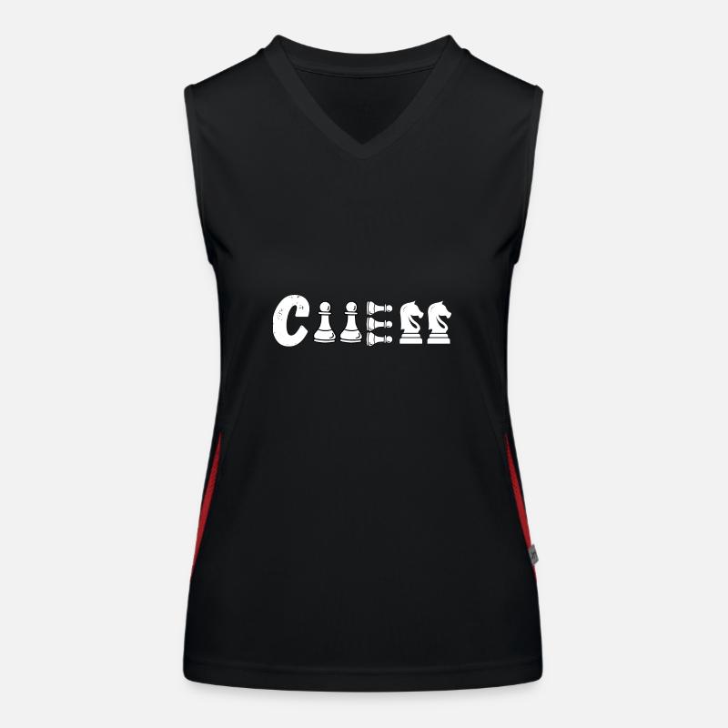 Schach Geschenk Meme Trend Queens Gambit Funktionelles Kontrast-Tank Top für Frauen