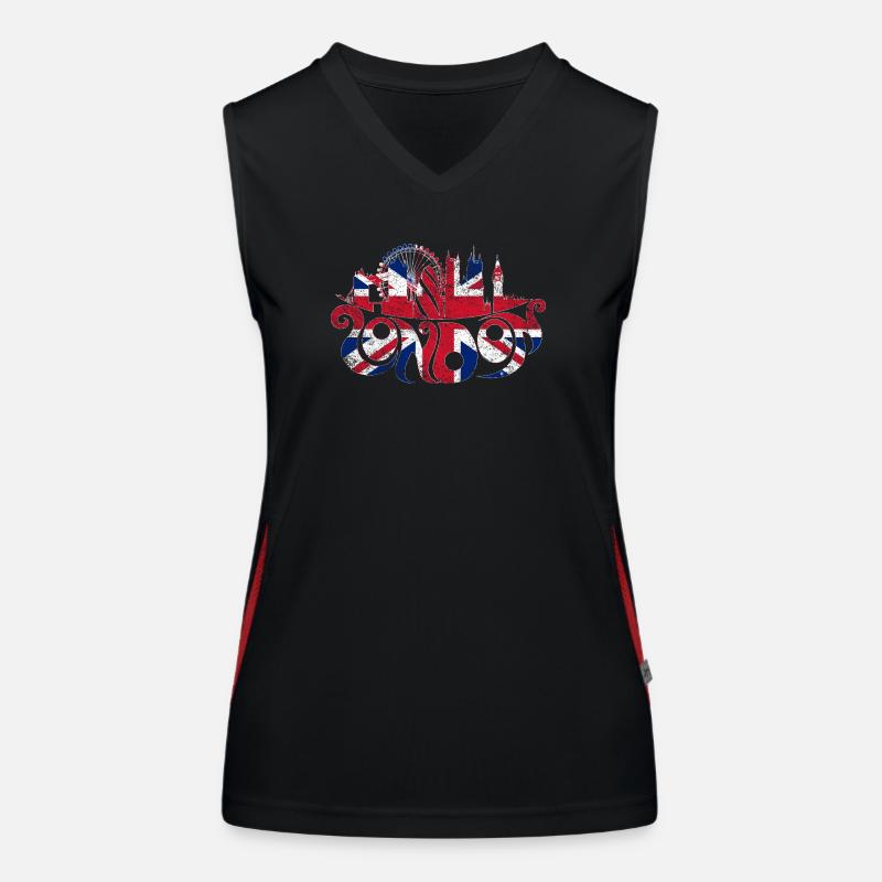 Typographie de Londres Débardeur respirant contrasté Femme