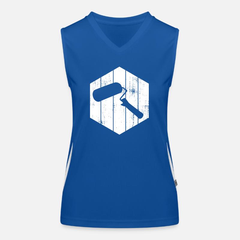 Paint Roller Sketch Women's Functional Contrast Tank Top