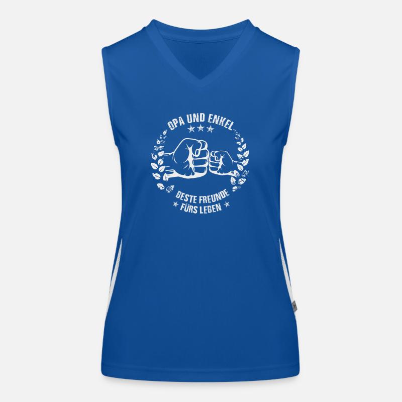 Opa und Enkel Funktionelles Kontrast-Tank Top für Frauen