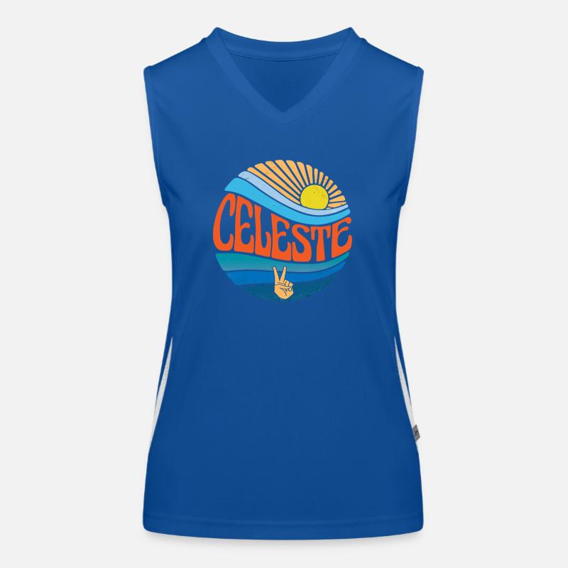 Celeste Hemd Vintage Sunset Celeste Groovy Krawatte Funktionelles Kontrast-Tank Top für Frauen