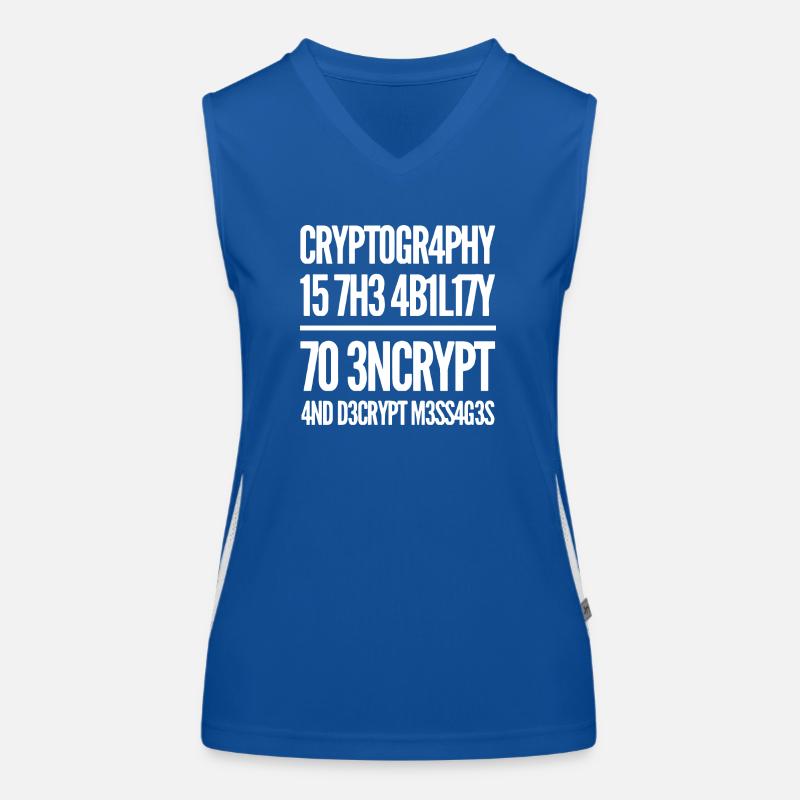 Cryptographie Coden L337 Leetspeak Dicton Débardeur respirant contrasté Femme