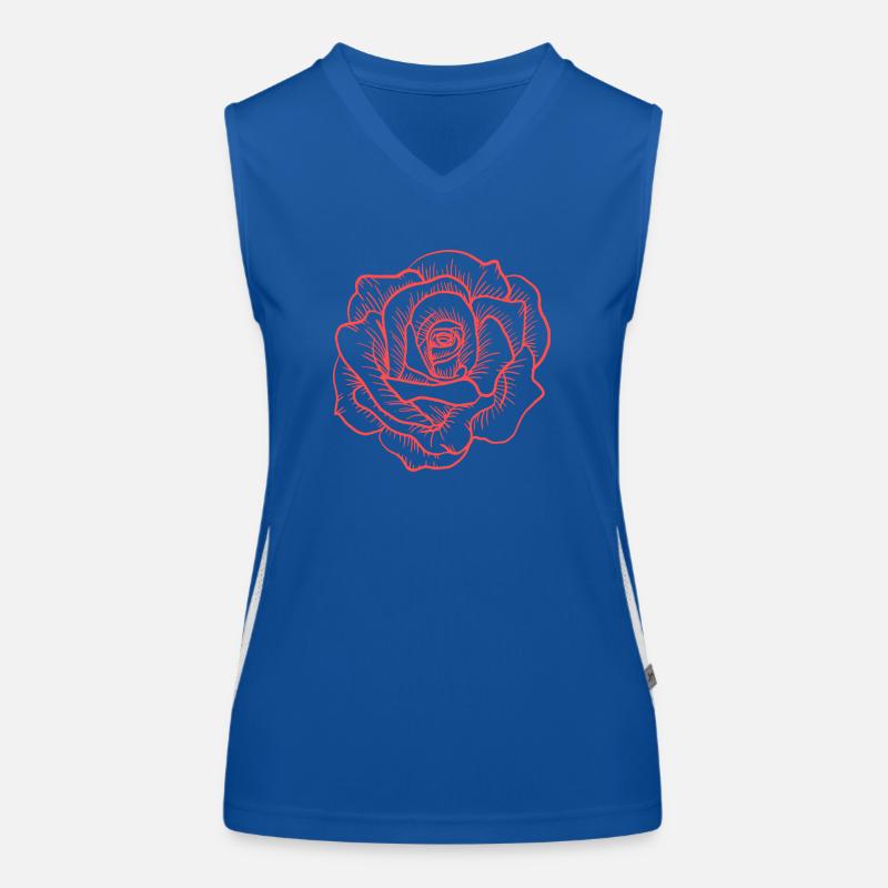 Rose Funktionelles Kontrast-Tank Top für Frauen