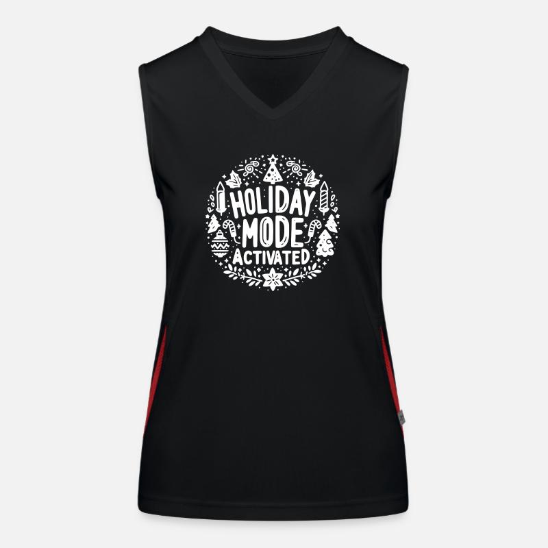 Holiday Mode Activated Women's Functional Contrast Tank Top