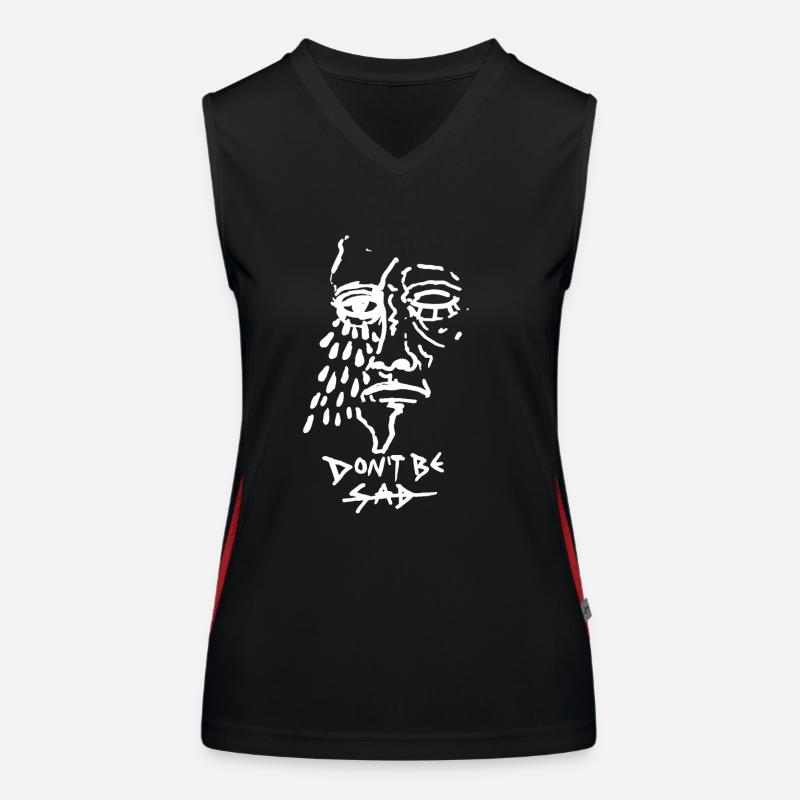 DONT BE SAD pic Funktionelles Kontrast-Tank Top für Frauen