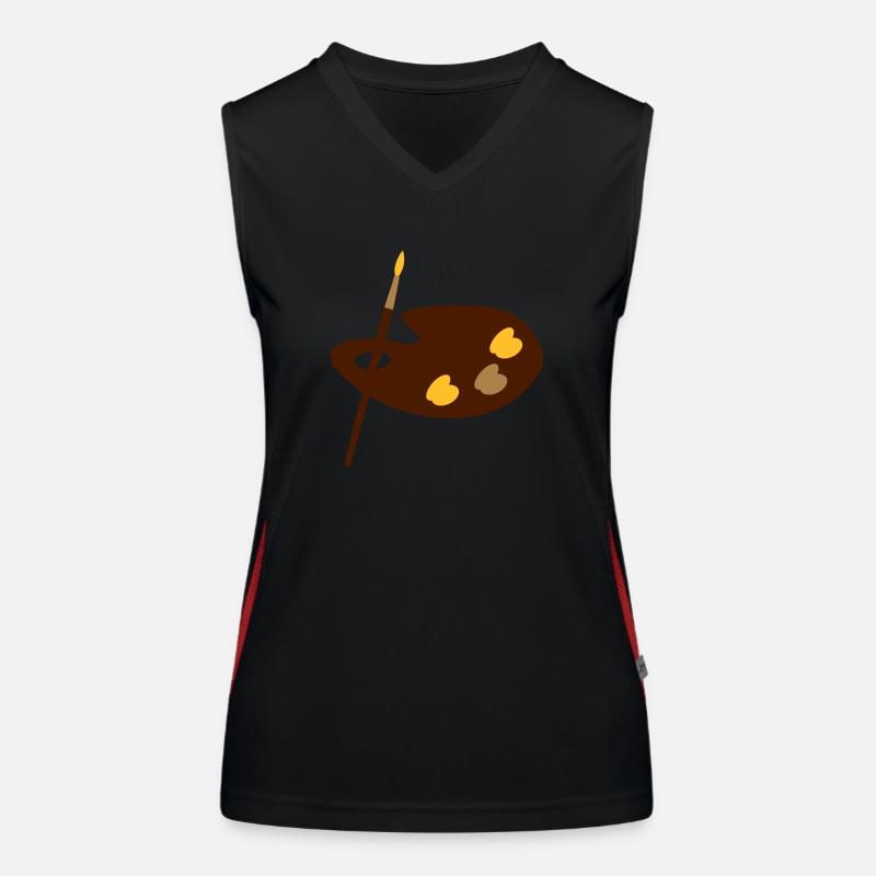Paint brush Women's Functional Contrast Tank Top