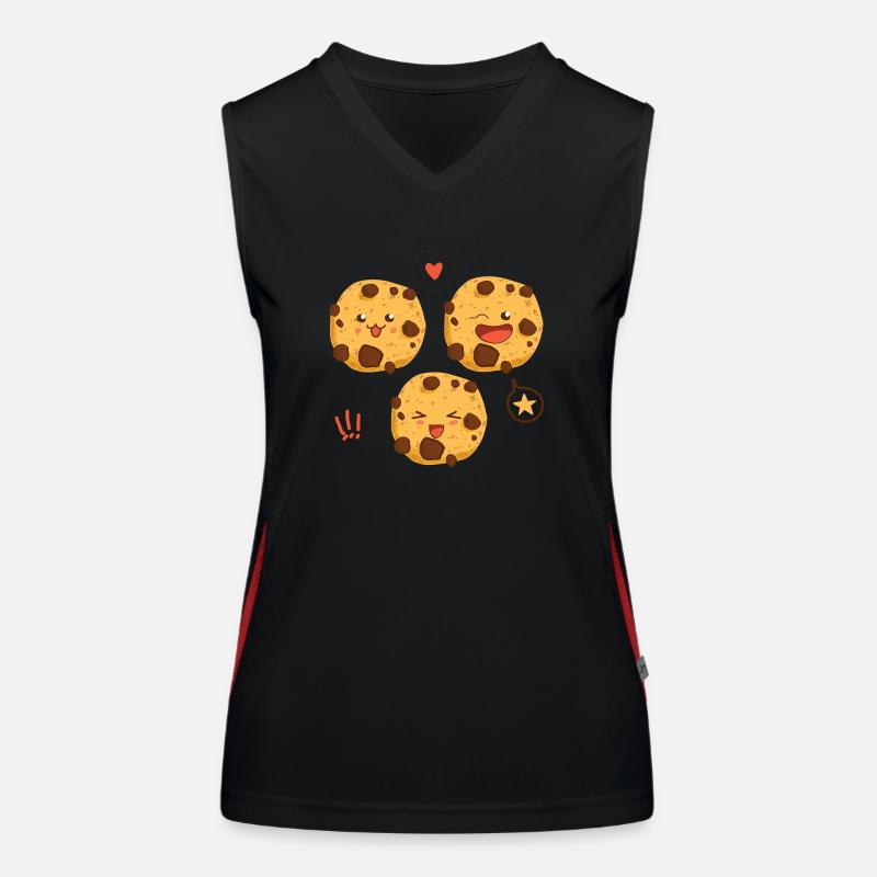cookie - Women's Functional Contrast Tank Top - black/red