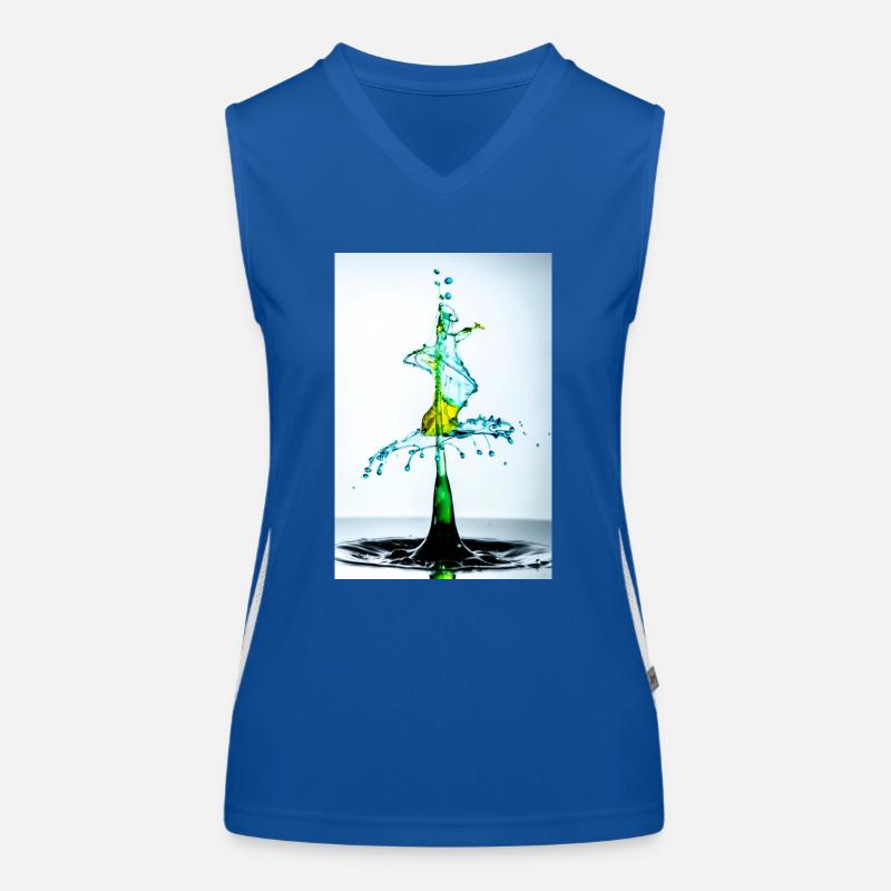 Bespritzen Funktionelles Kontrast-Tank Top für Frauen