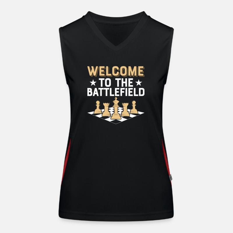 Welcome To The Chess Player Chess Board Funktionelles Kontrast-Tank Top für Frauen