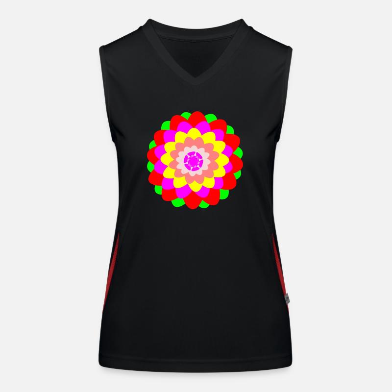 Flower Funktionelles Kontrast-Tank Top für Frauen