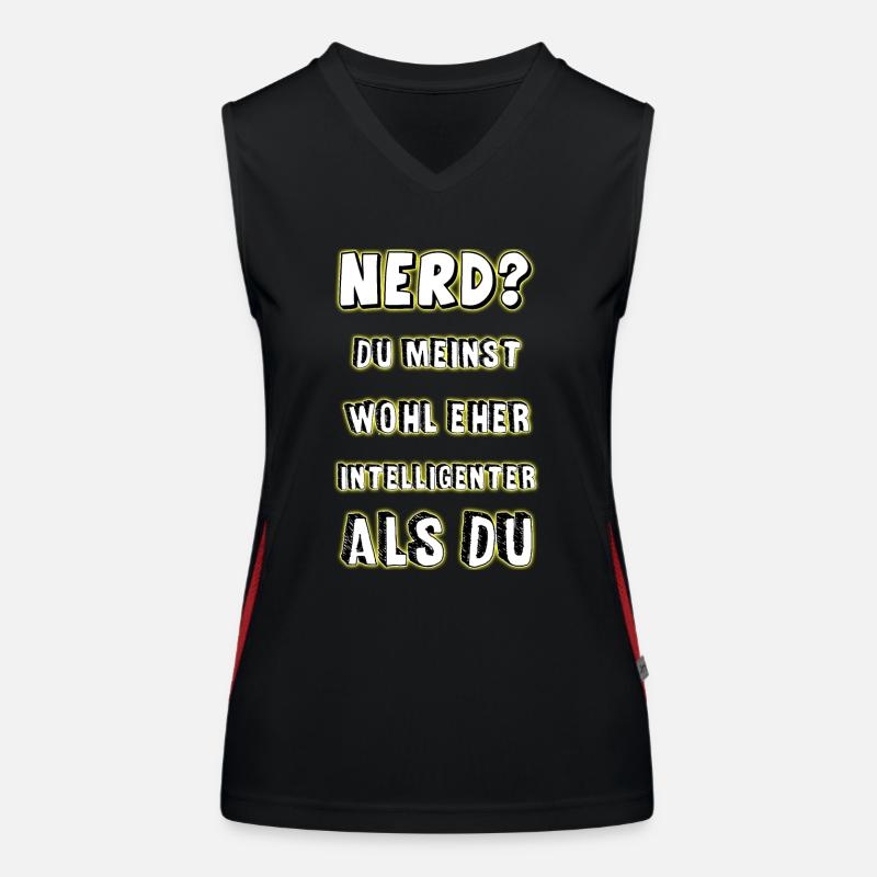 Nerd Funktionelles Kontrast-Tank Top für Frauen