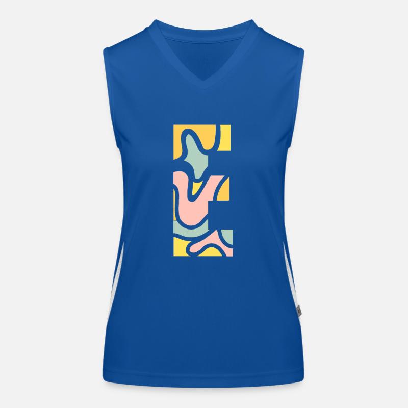 letter E Funktionelles Kontrast-Tank Top für Frauen