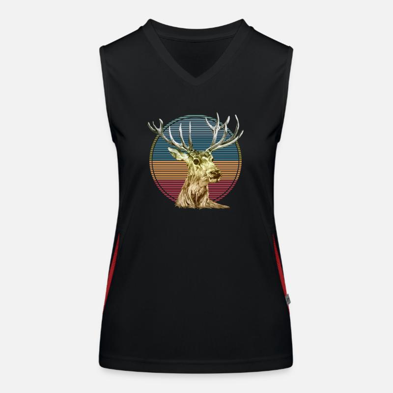 Hirsch Funktionelles Kontrast-Tank Top für Frauen