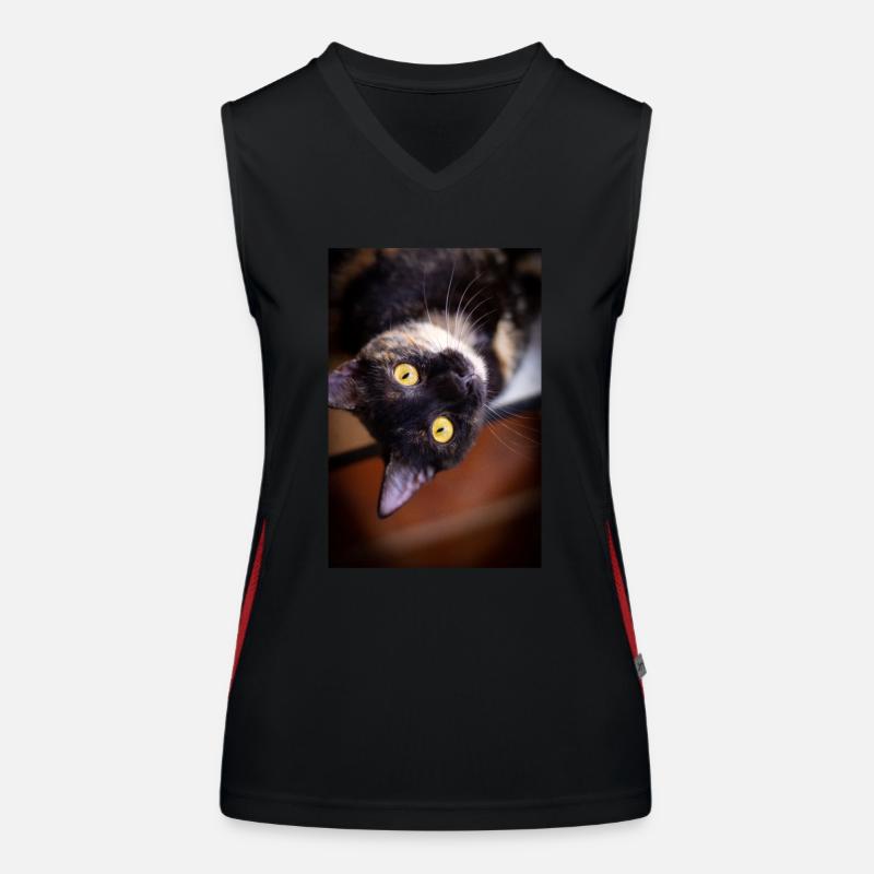 the cat Women's Functional Contrast Tank Top