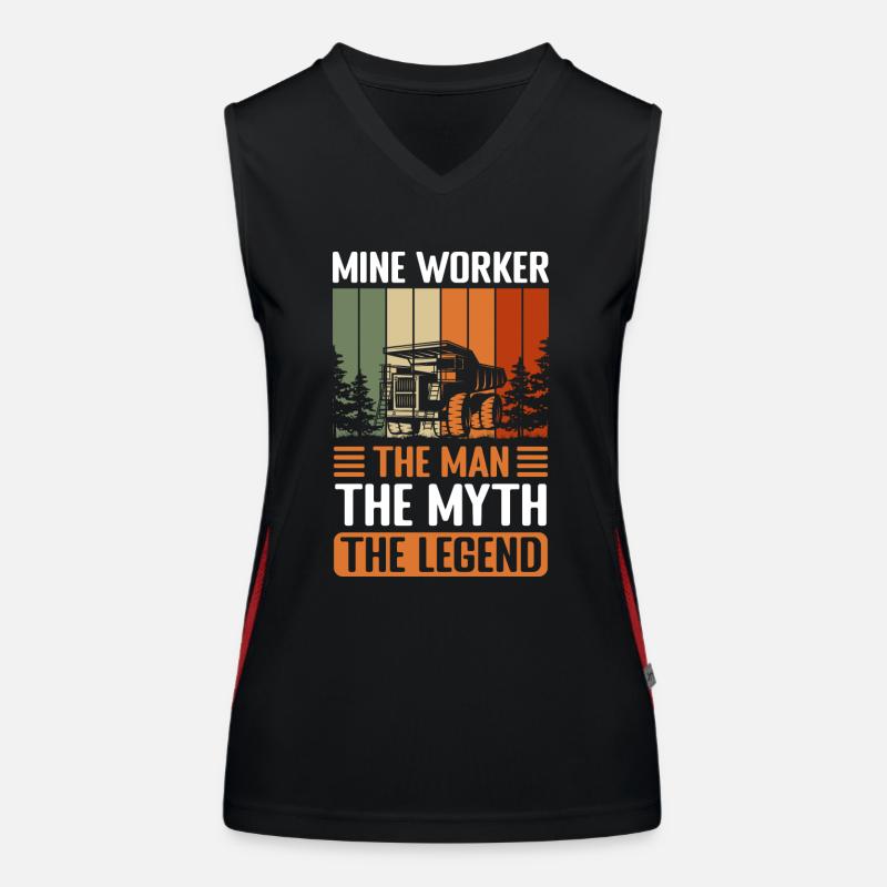 Miner Men Miners Helmet Women's Functional Contrast Tank Top