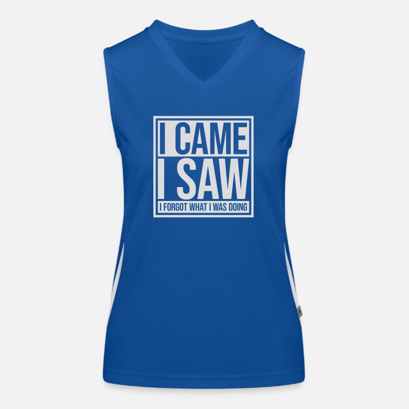 I came saw forget Women's Functional Contrast Tank Top
