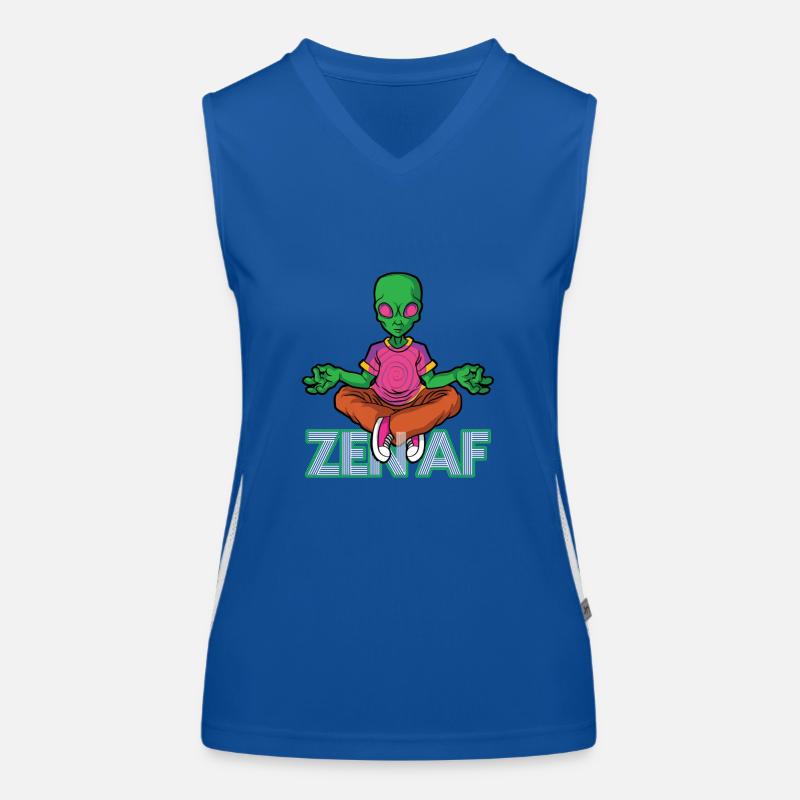 Tripping Zen AF Yoga Alien Hypnotizing Art Funktionelles Kontrast-Tank Top für Frauen