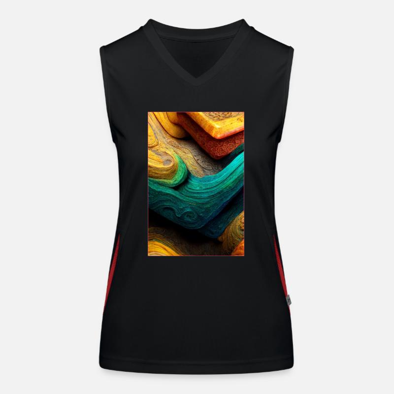 Abstract 3D Surface Background Funktionelles Kontrast-Tank Top für Frauen