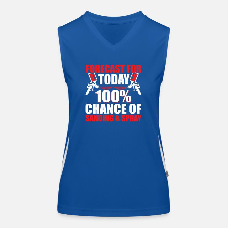 Forecast For Today: 100% Chance Of Sanding & Spray Funktionelles Kontrast-Tank Top für Frauen