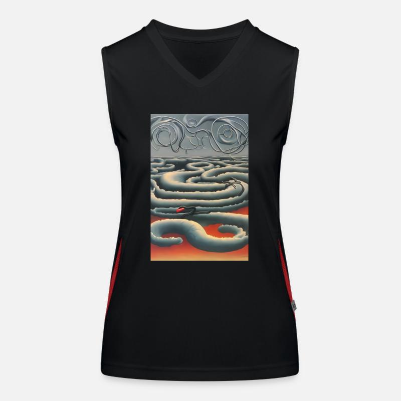 Schlangen am Himmel Funktionelles Kontrast-Tank Top für Frauen