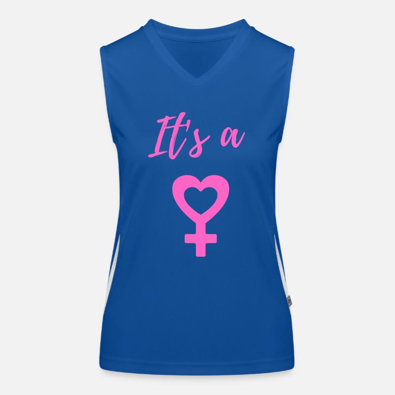 Baby Ankündigung - Mädchen - Schwangerschaft Funktionelles Kontrast-Tank Top für Frauen