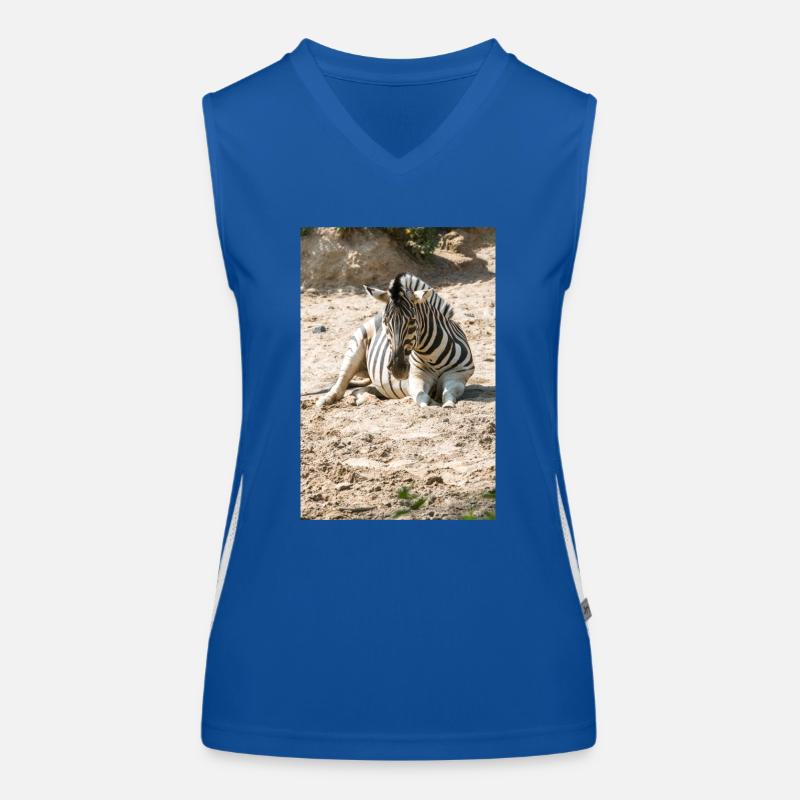 Zebra (in german Zebra or Zebras) Hippotigris Women's Functional Contrast Tank Top
