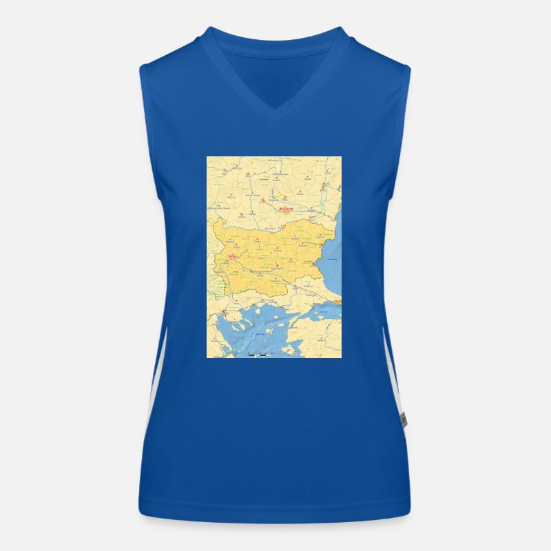 Bulgaria Map Women's Functional Contrast Tank Top