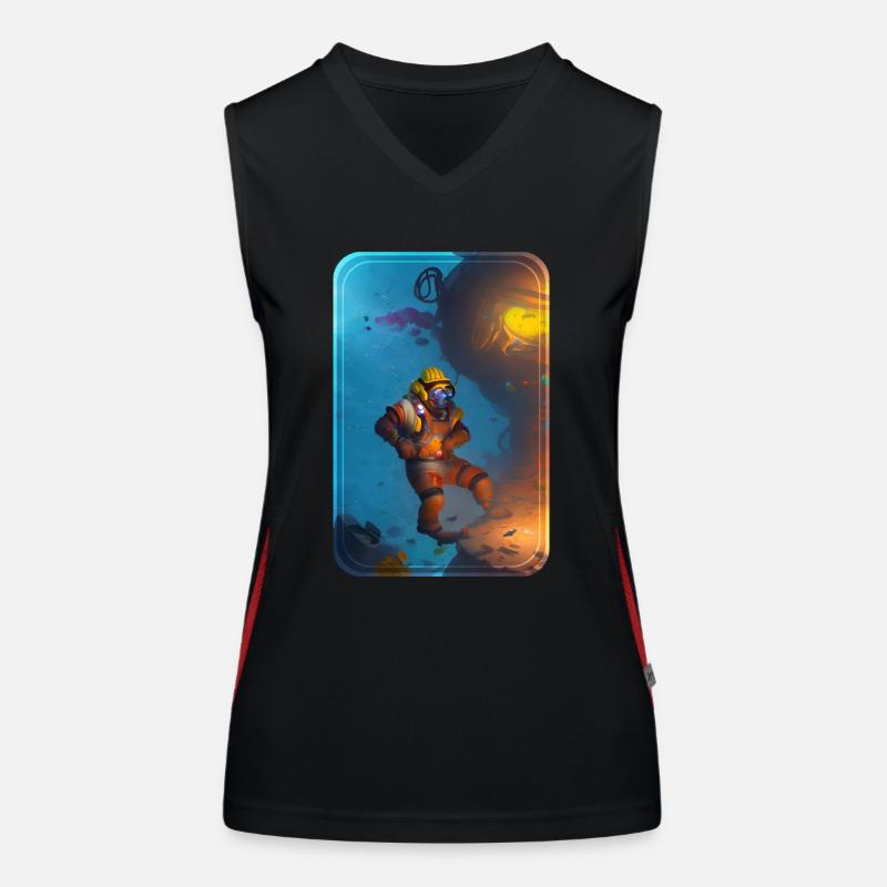 Essential Hardworking Construction Work Unterwater Women's Functional Contrast Tank Top