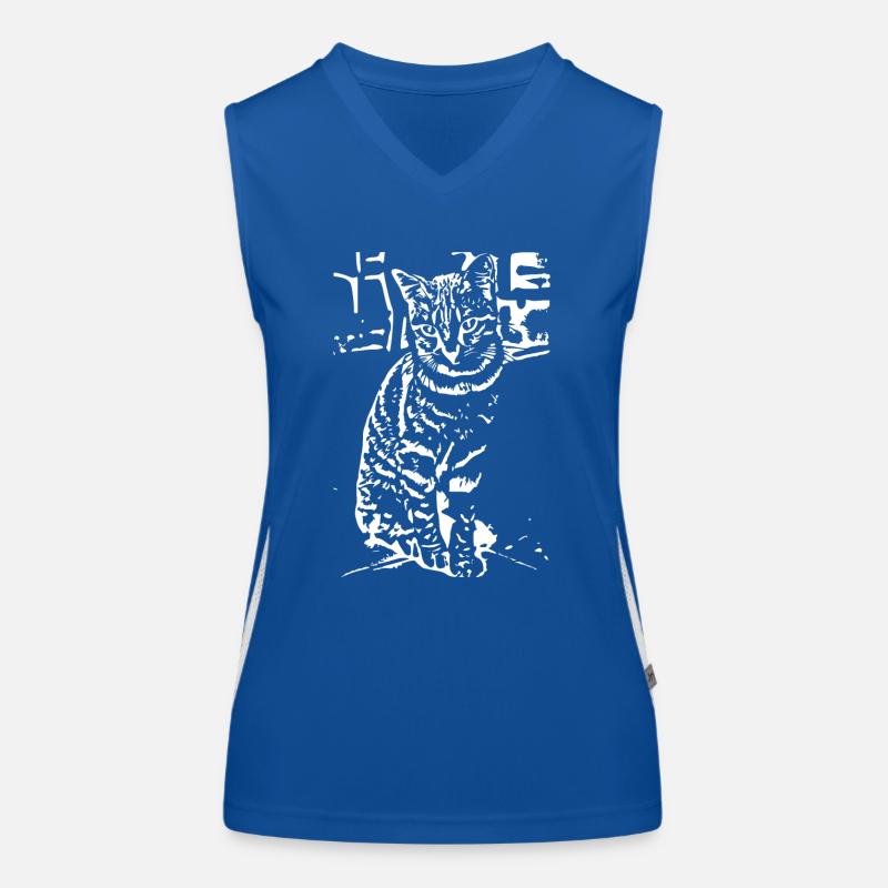 Chat Blanc Blanc Chats Chaton Mignon Cadeau Débardeur respirant contrasté Femme
