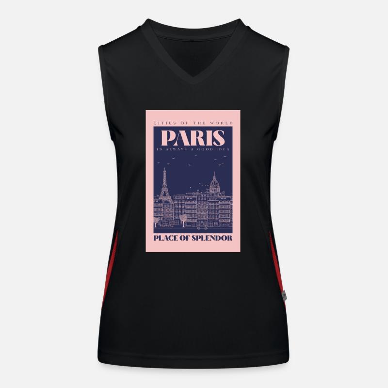 Paris Funktionelles Kontrast-Tank Top für Frauen