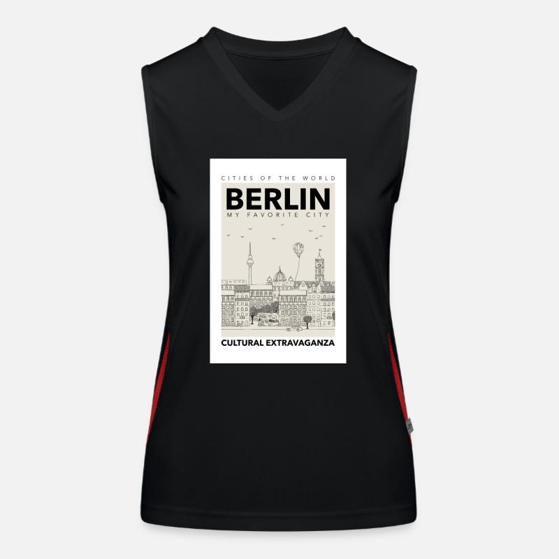 Berlin Funktionelles Kontrast-Tank Top für Frauen
