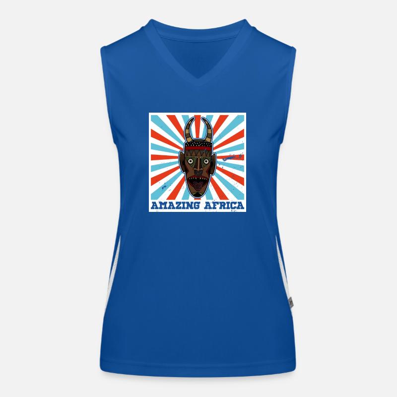 Afrika Maske Afrikanisch Afro Geschichte Funktionelles Kontrast-Tank Top für Frauen
